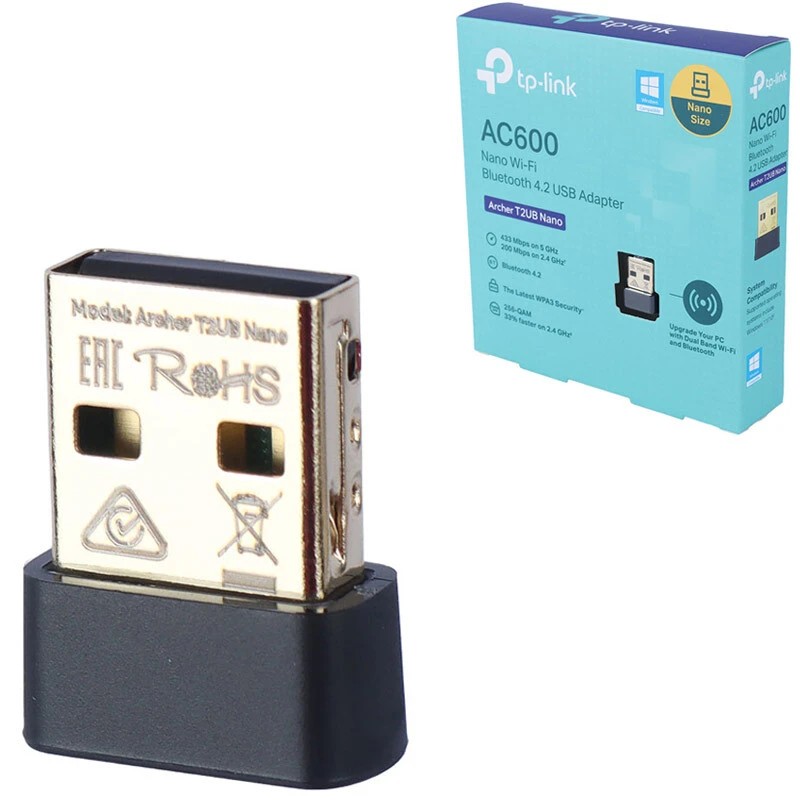 دانگل شبکه USB 2.0 برند TP-Link مدل Archer T2UB Nano AC600 با سرعت 433 مگابیت بر ثانیه