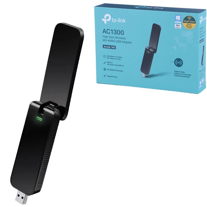 دانگل شبکه USB 3.0 برند TP-Link مدل Archer T4U AC1300 با سرعت 867 مگابیت بر ثانیه