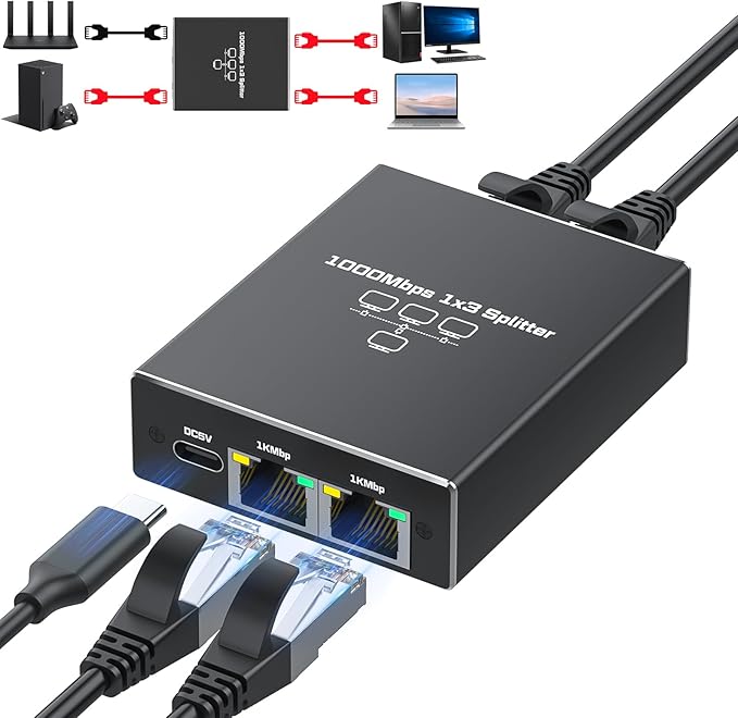 اسپلیتر حرفه ای IFORTECH RJ45 1 TO 3 IF-BOX