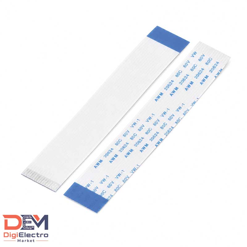 کابل فلت FFC/FPC 15 پین فاصله 1 میلی‌متر طول 100 میلی‌متر (Opposite-Side)
