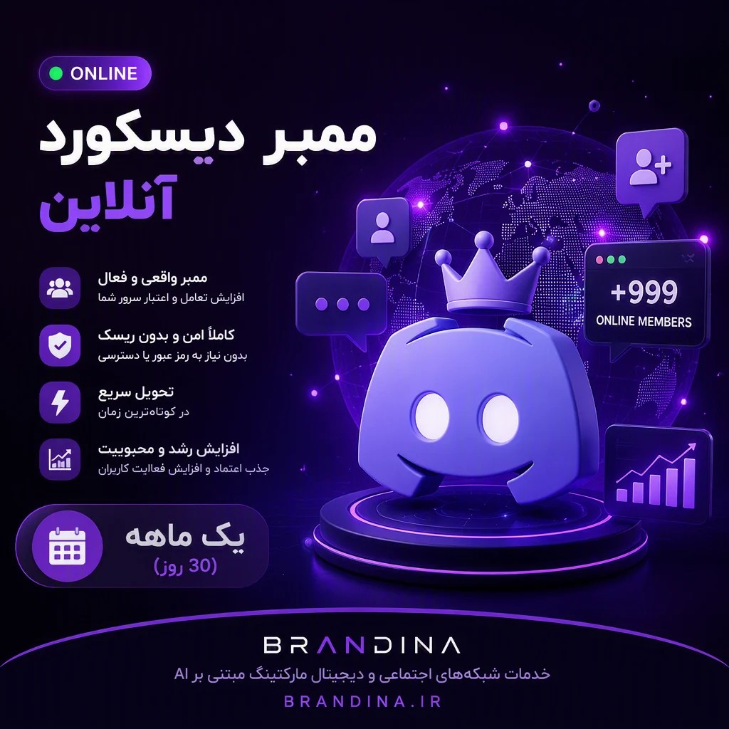 ممبر دیسکورد آنلاین (یک ماهه) | قیمت برای ۵۰۰ عدد