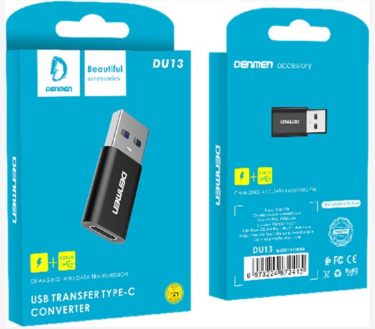 مبدل (عمده و تک)USB TO TYPE-C DENMEN DU13