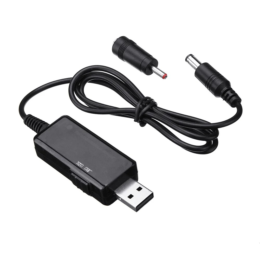 کابل تبدیل USB به DC (افزایش ولتاژ 5V به 9V/12V)