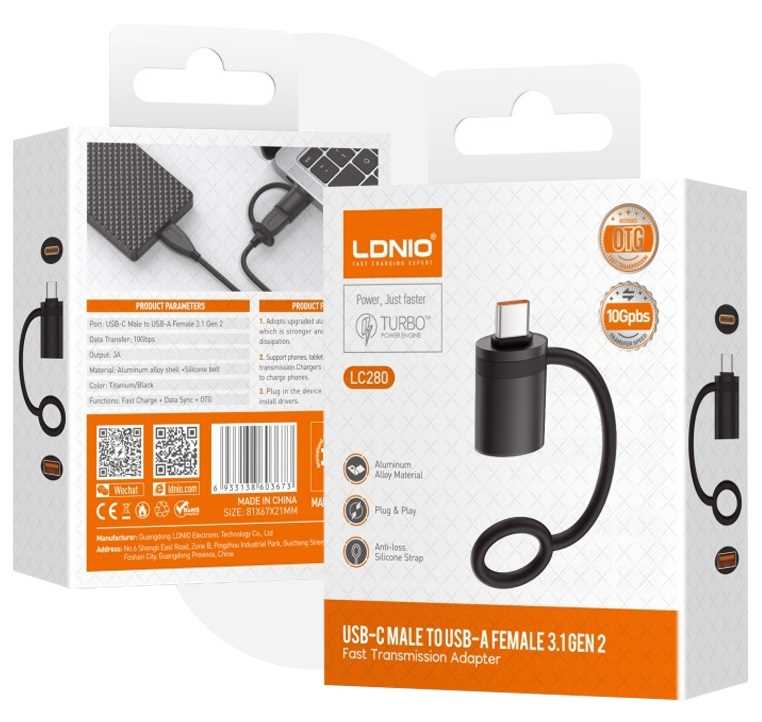 تبدیل TYPE C TO USB LDNIO LC280