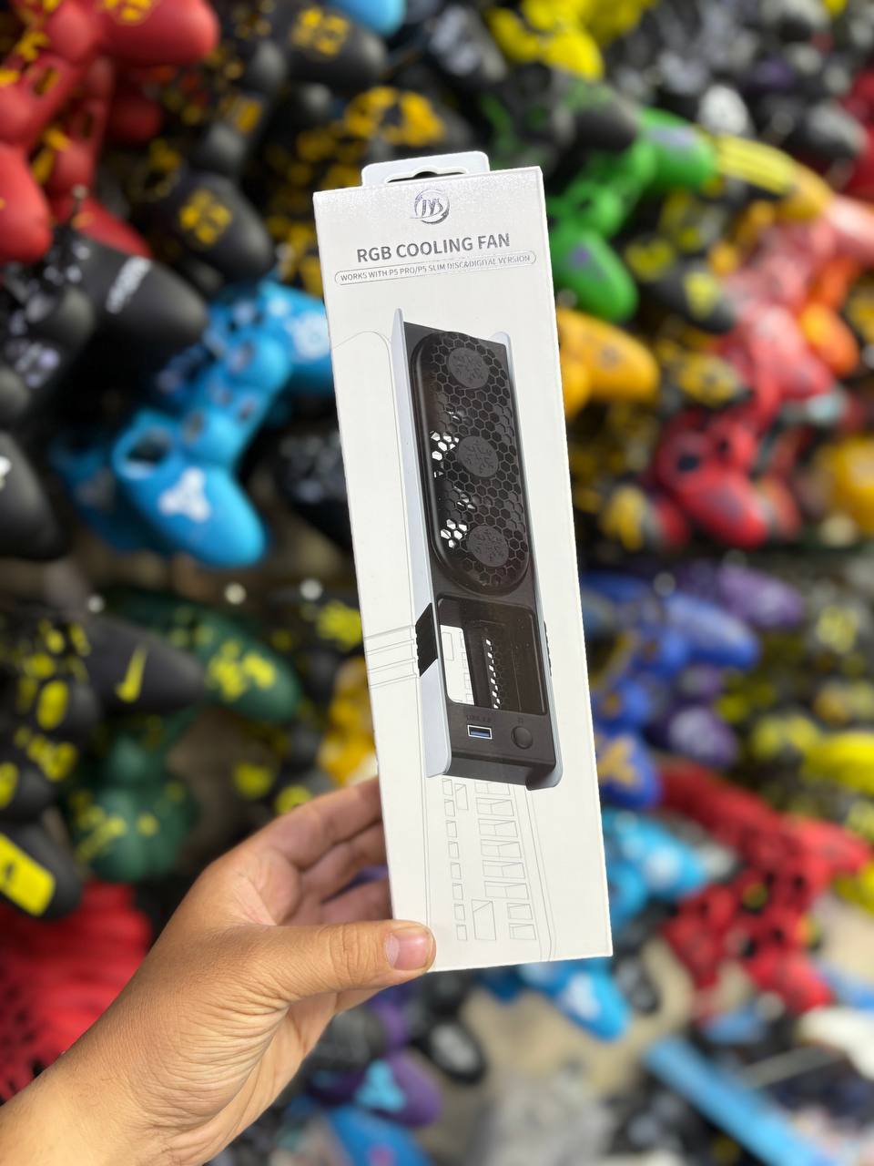 فن خنک‌ کننده Ps5 Pro & Slim برند JYS به‌ همراه RGB و سنسور دما و فن سه حالته