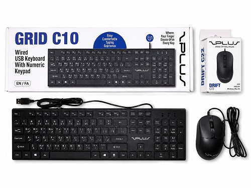 باندل کیبورد و موس با سیم زدپلاس مدل ZPLUS GRID C10