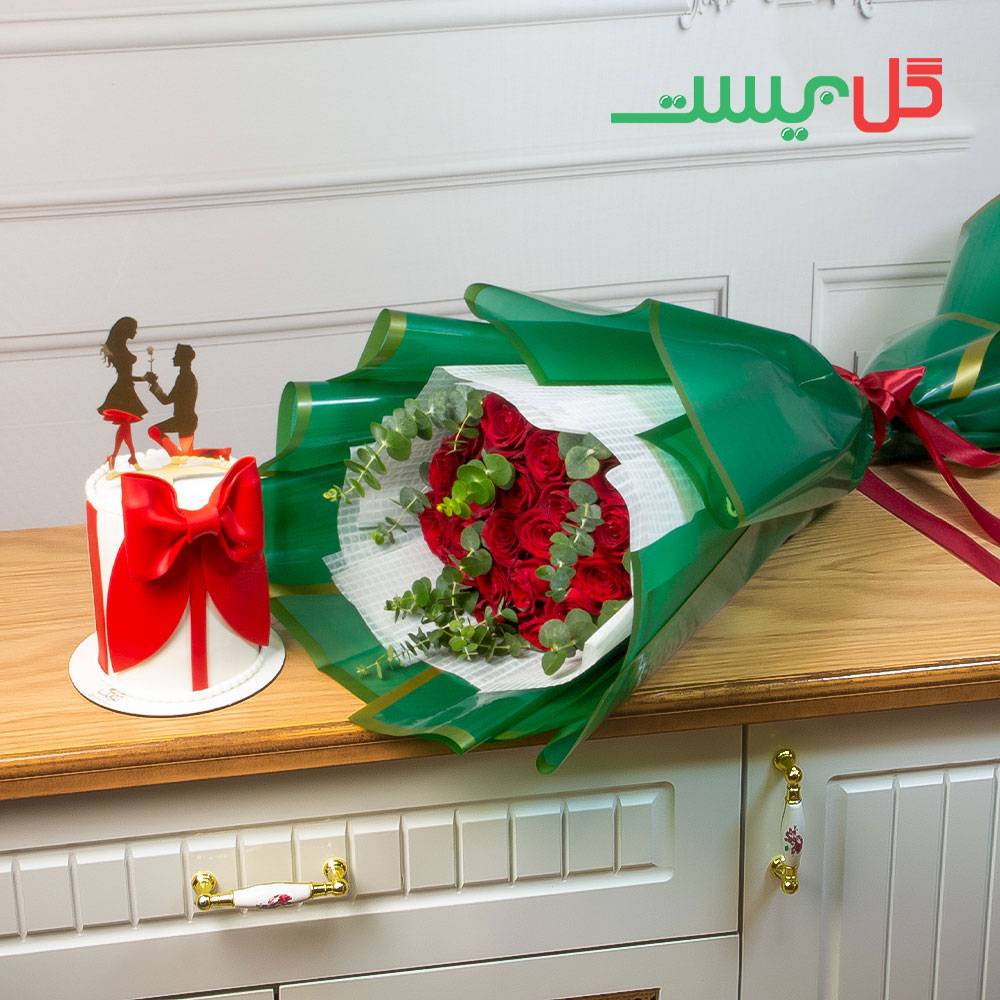 دسته گل و کیک رومیسا
