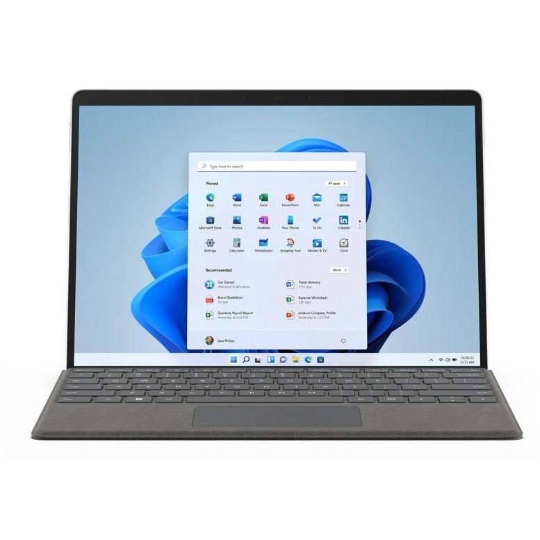 سرفیس پرو8 استوک/microsoft surface pro8 core i5(11)/ram 16GB/ssd 256GB/graphic intel iris/Silver