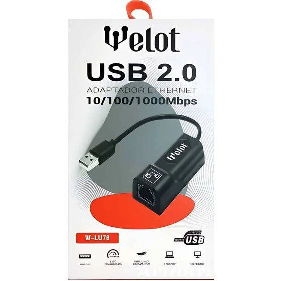 مبدل USB 2.0 به شبکه LAN ETHERNET برند WELOT WLU-78