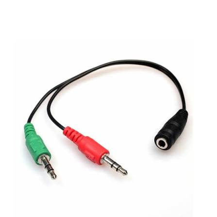 مبدل هدفون و میکروفون (2 نری به 1 مادگی AUX 3.5mm)