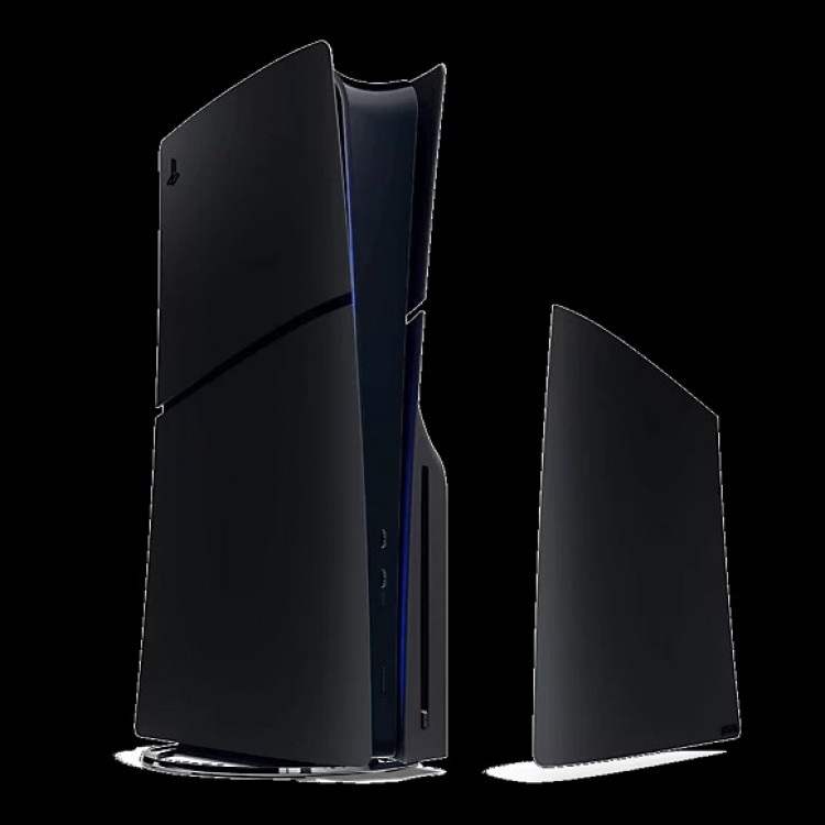 PS5 Slim Standard Faceplate - Midnight Black - های کپی