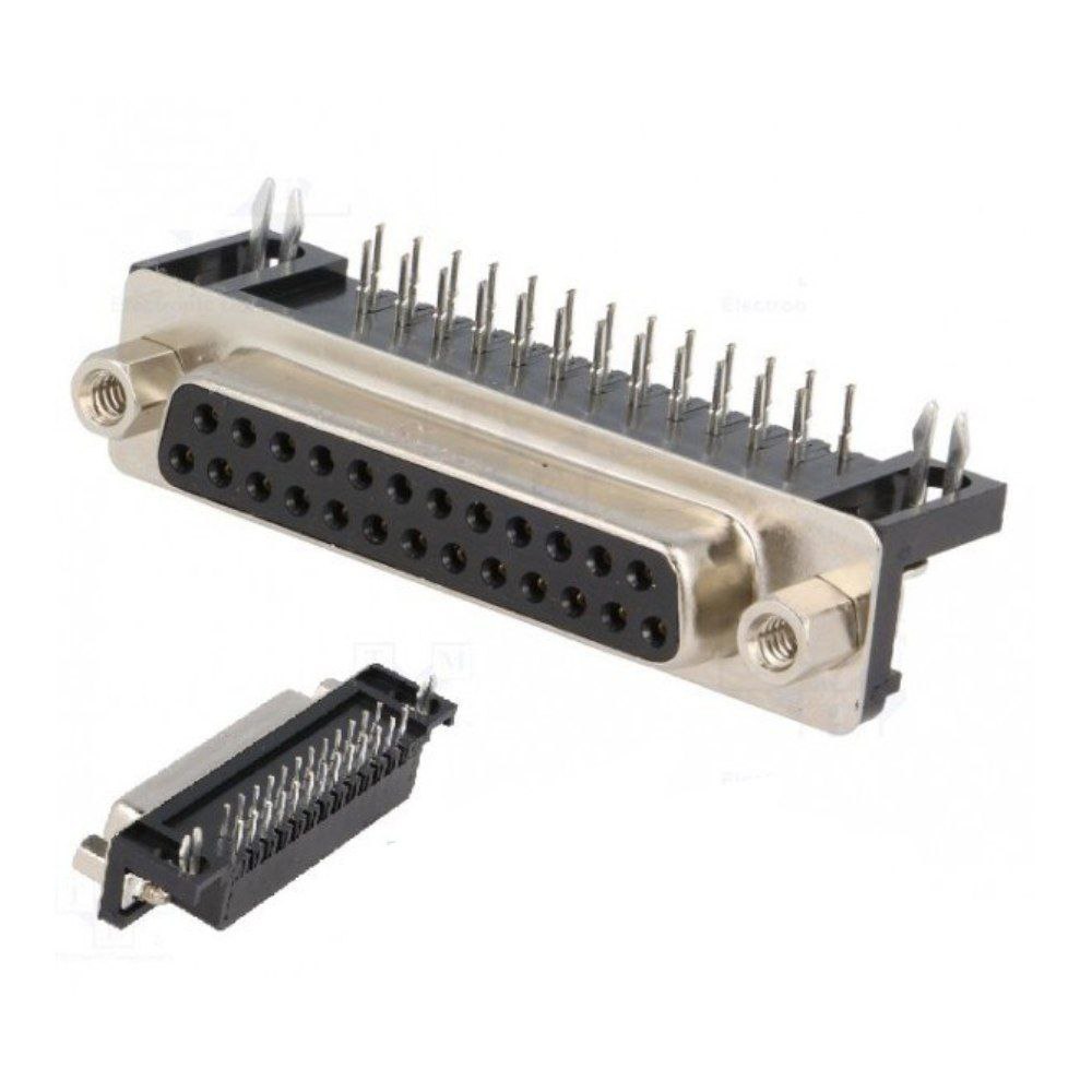 دی کانکتور 25 پین نری رایت انگل مدل DB25R male Connector 25 Pin Right angle