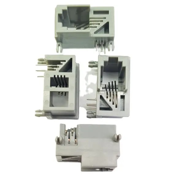 سوکت تلفن خوابیده روبردی RJ11 4Pin Female RA