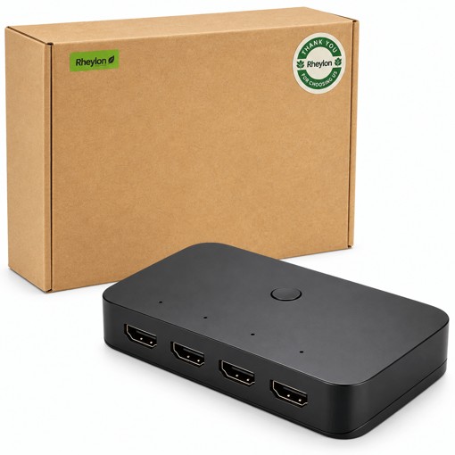 دستگاه KVM رویال مدل ROYAL 4Port HDMI KVM پک خاکی