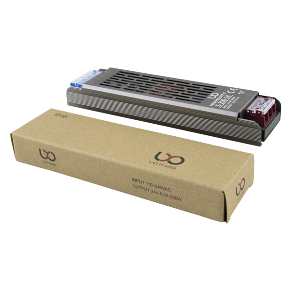 آنلاین منبع تغذیه 24 ولت 200 وات IP35 مدل S-200-24 LXO Slim Black series
