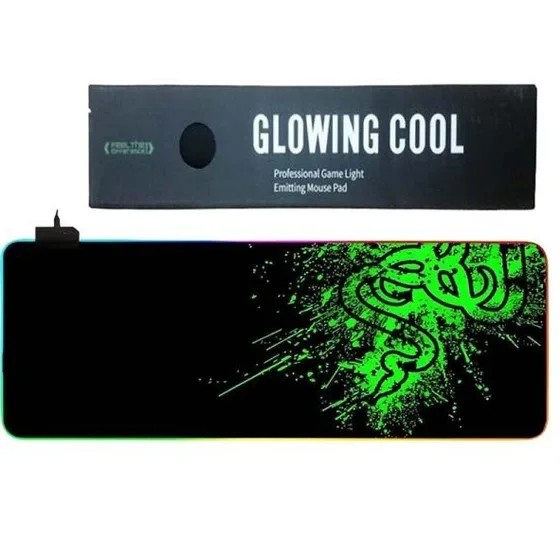 پد موس GLOWING COOL RAZER 30X70 RGB MOUSEPAD