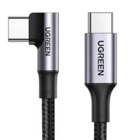 UGREEN USB-C 2.0 Male To Angled USB-C 2.0 Male 5A Data Cable(90°Angle) 1M US334