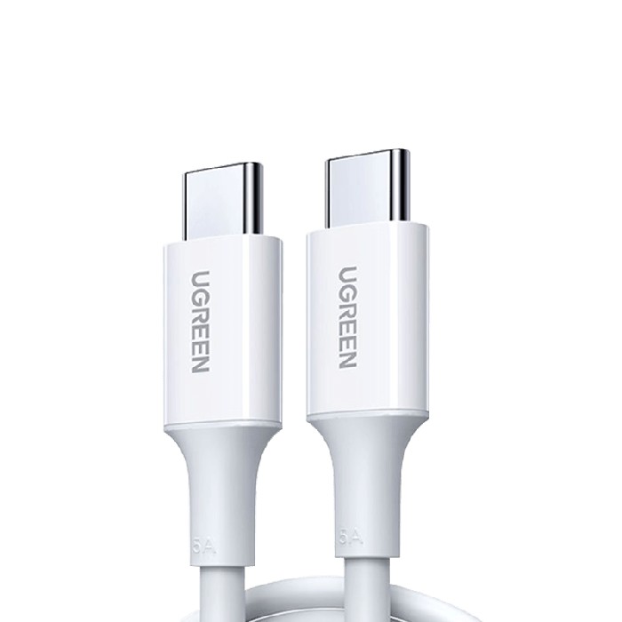 UGREEN Type C 2.0 Male To Type C 2.0 Male 5A Data Cable White 1M US300