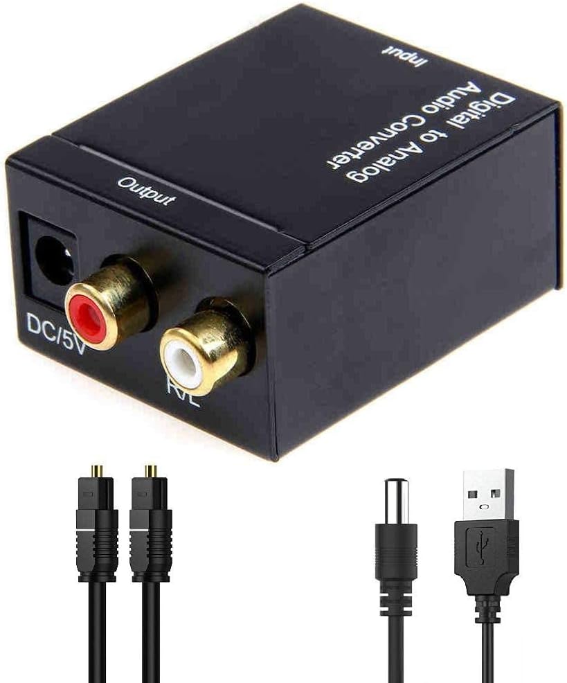 مبدل صدای دیجیتال به آنالوگ اپتیکال به AUX و RCA | Digital to Analog Audio Converter Optical SPDIF to RCA 3.5mm