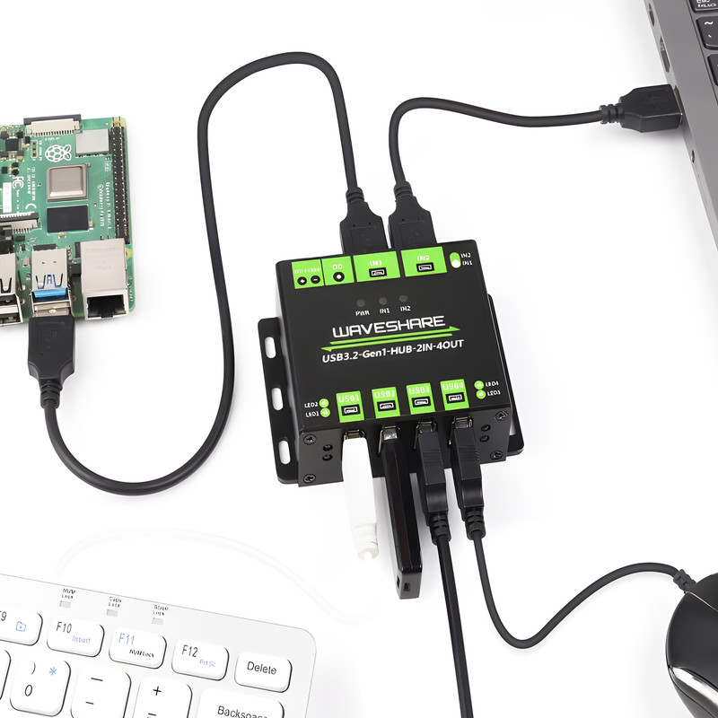 هاب 4 پورت USB 3.2 ویوشیر مدل USB3.2-Gen1-HUB-2IN-4OUT