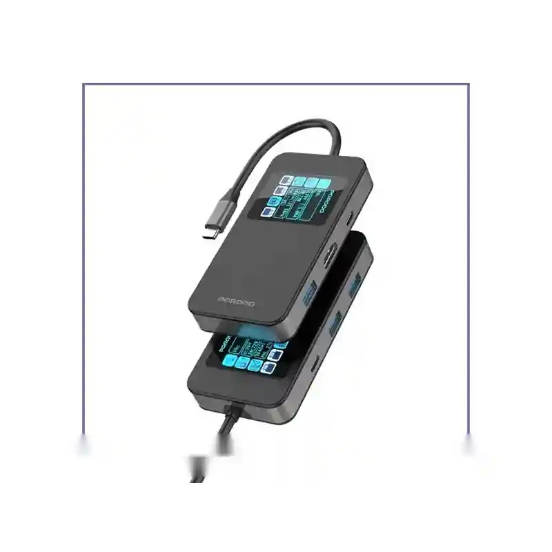 هاب تایپ سی 6 پورت پرودو Porodo Multi-Port USB-C Hub PDTC630GY