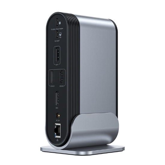 هاب 16 پورت بیسوس Baseus Working Station Multifunctional Type-C CAHUB-BG0G همراه با تبدیل