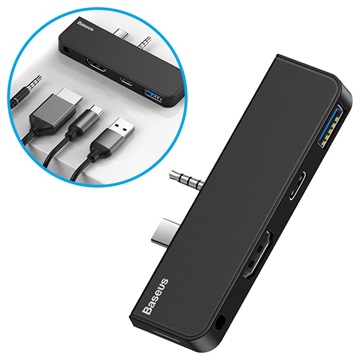 هاب 4 پورت بیسوس Baseus MultiFunctional HUB Adapter CAHUB-FG01 مناسب برای Surface Go