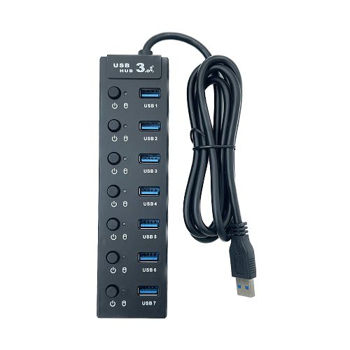 هاب 7 پورت کلید دار USB 3.0 کی نت مدل K-Net H9