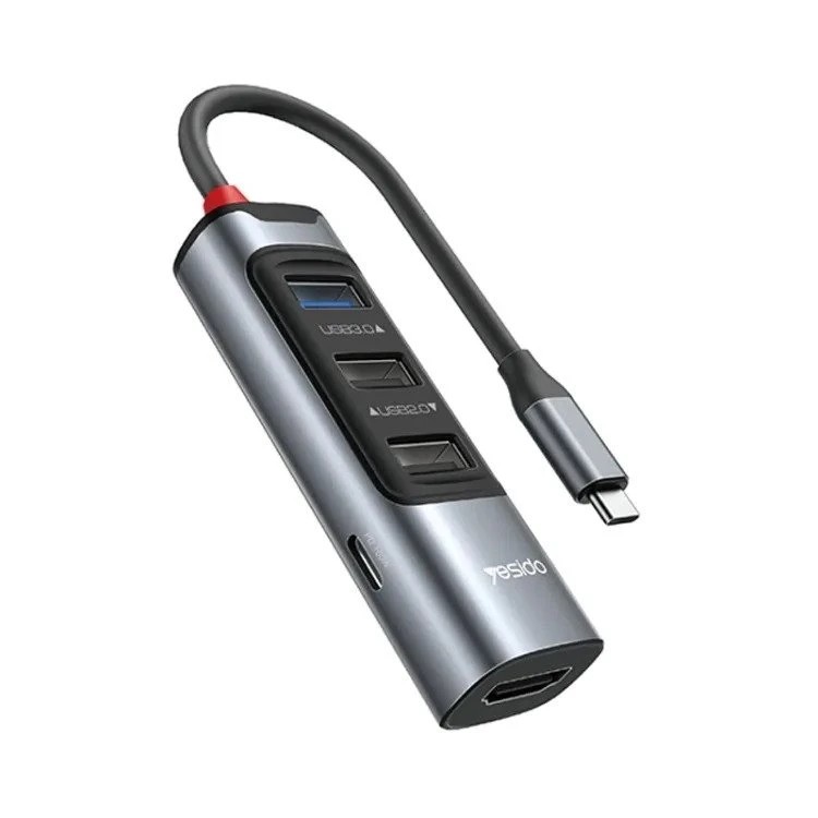هاب 5 پورت TYPE-C یسیدو YESIDO HB23 5-IN-1 Type-C HUB
