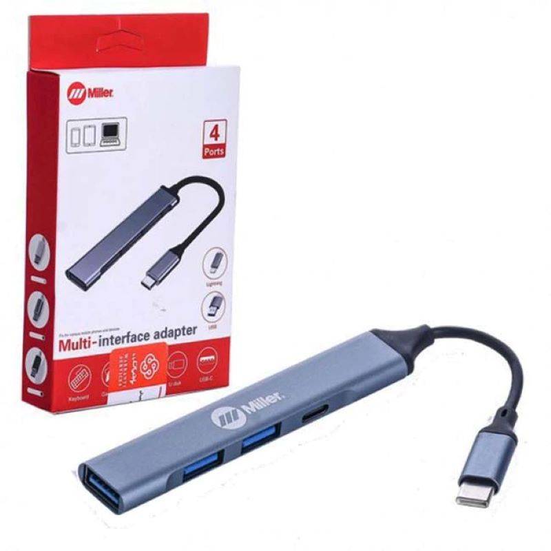 هاب 4 پورت میلر Type-C مدل Miller MHU-930