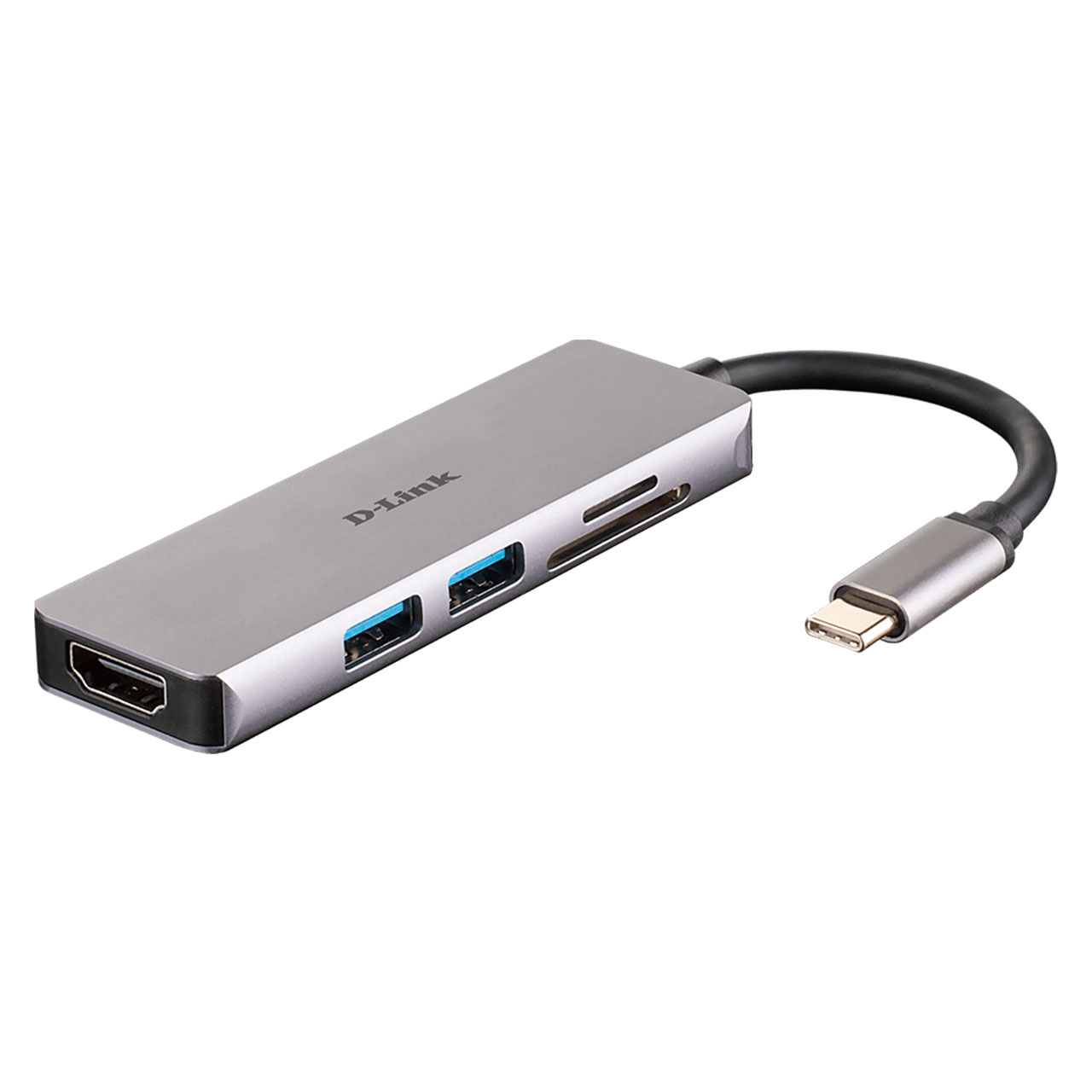 هاب 5 پورت کارت خوان دی لینک D-Link USB-C Hub HDMI Card Reader DUB-M530