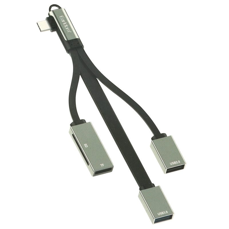 هاب و رم ریدر Earldom ET-HUB18C Type-C To USB3.0/USB2.0/SD/TF 4Port