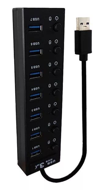 هاب 7 پورت USB 3.0 کلید دار کی نت مدل K-H9 کد K-HUAMH907