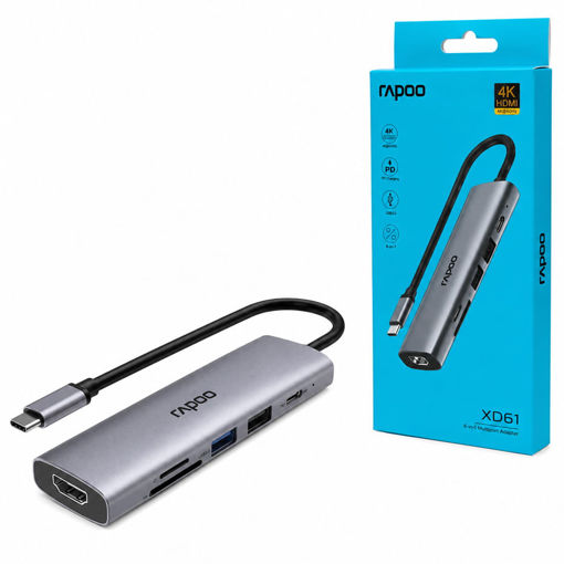 هاب تایپ سی رپو مدل RAPOO XD61 Type-C 6Port