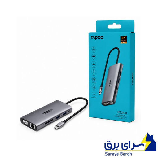 هاب تایپ سی رپو مدل RAPOO XD101 Type-C 6Port