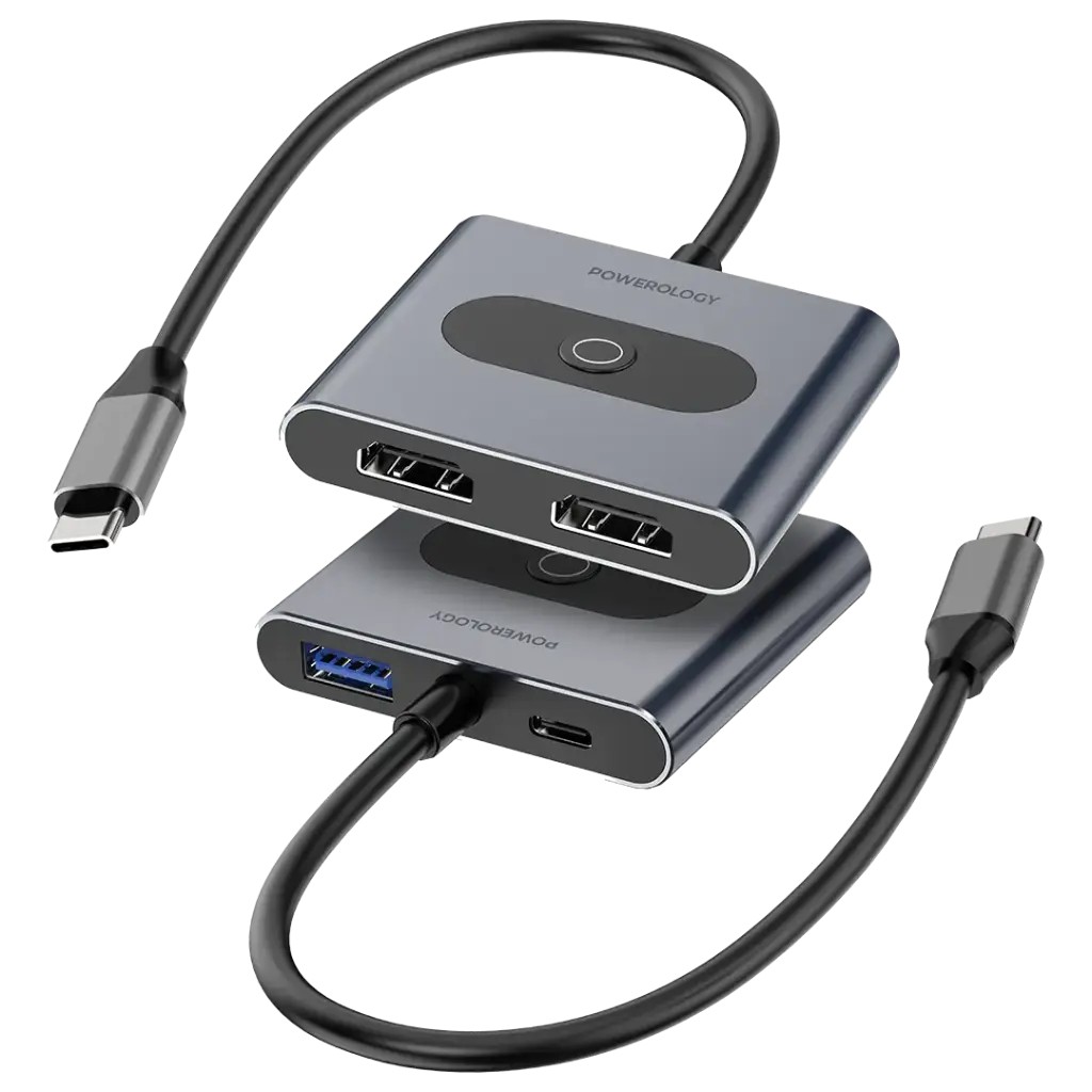 هاب USB-C پاورولوژی مدل Powerology 4-in-1 USB-C Multi-Function Hub