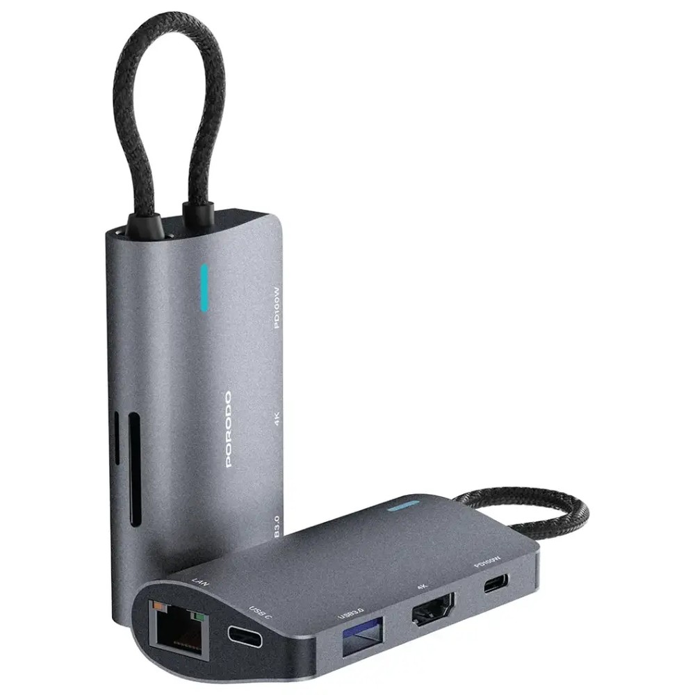 هاب پرودو Porodo 7 IN 1 Multi Port USB-C Hub