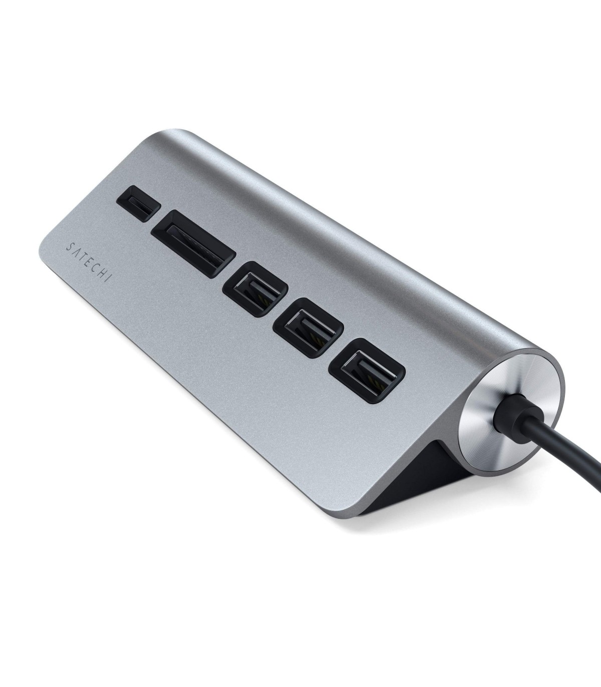 هاب رومیزی 4 در 1 ساتچی مدل TYPE C HUB & CARD READER