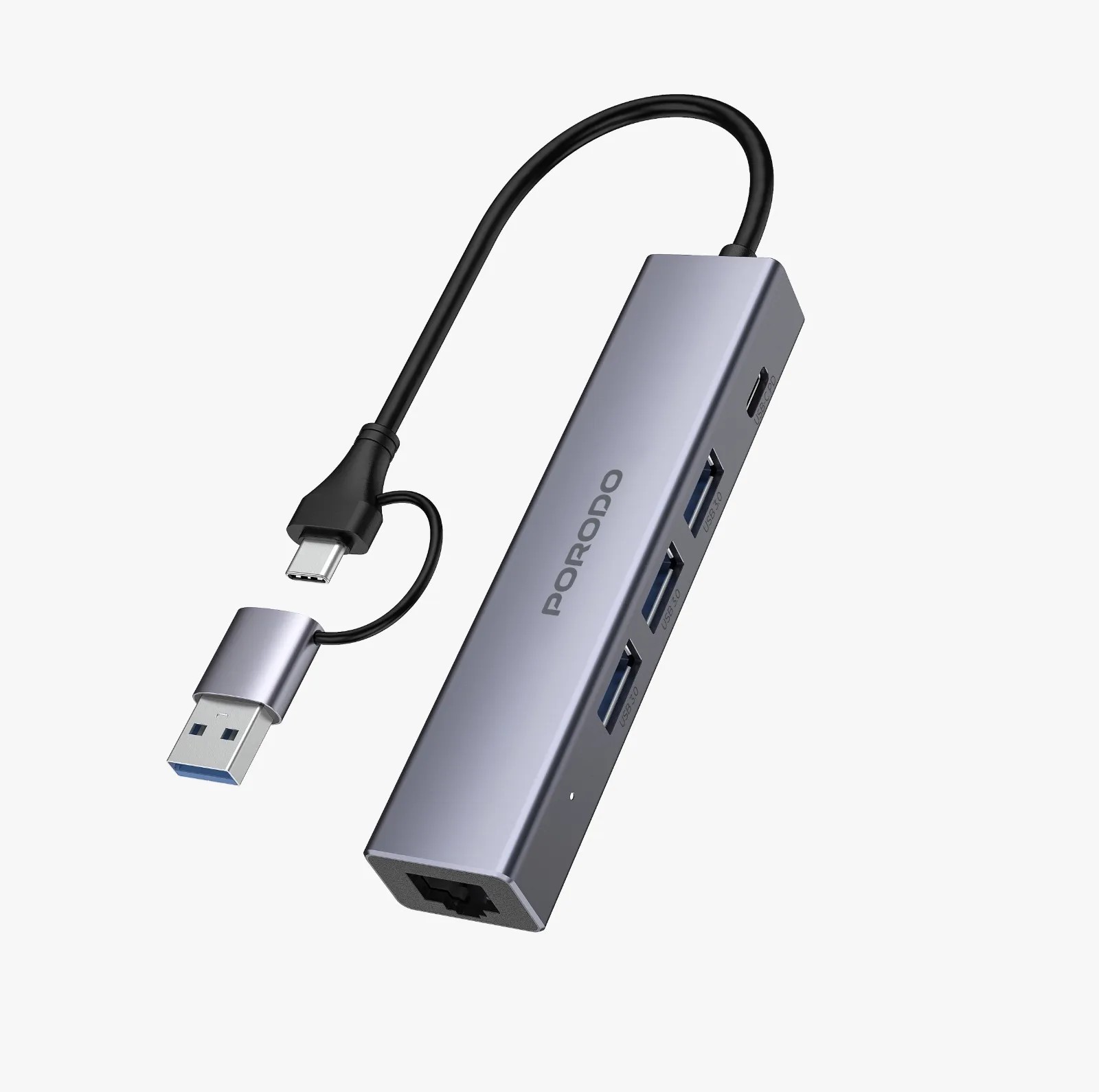 هاب USB-C پنج در یک پرودو مدل 5 IN 1 Multi Port Hub