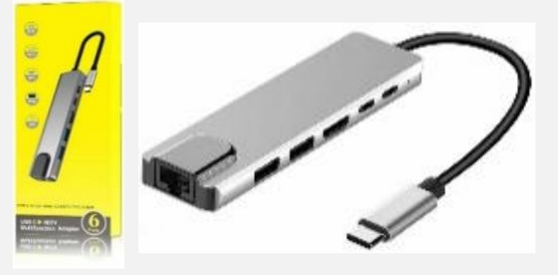 هاب TYPE C HUB TO HD/LAN/TF/SD/PD/USB