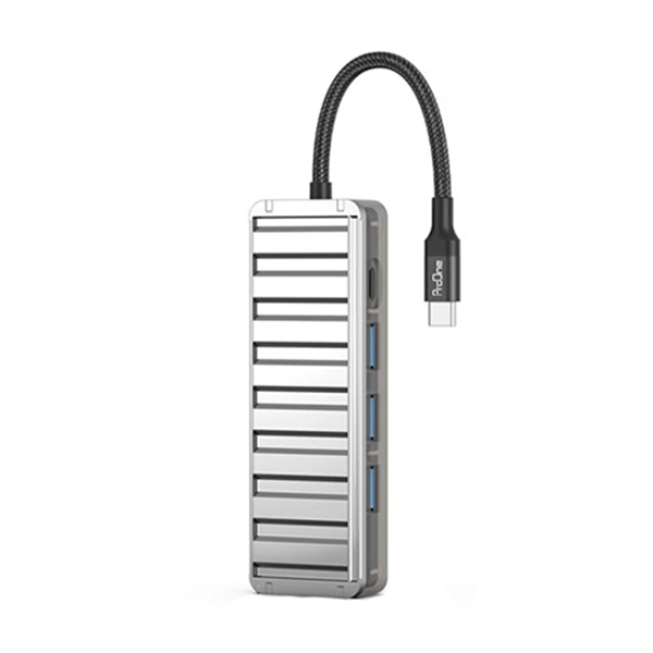 هاب 4 پورت ProOne مدل PHU554 نقره ای