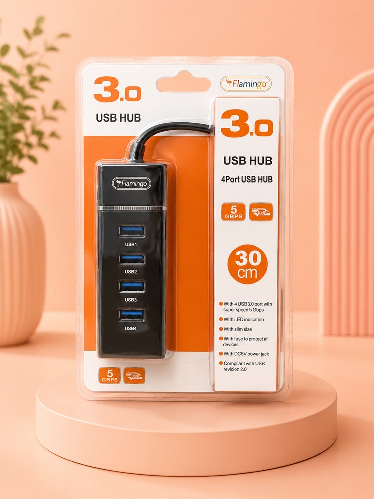 هاب USB 3.0 چهار پورت مدل 4-Port USB 3.0 Hub