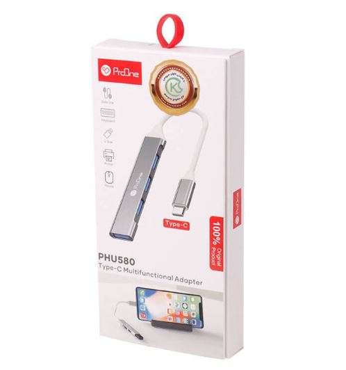 هاب ProOne PHU580 Type-C USB3.0 4Port