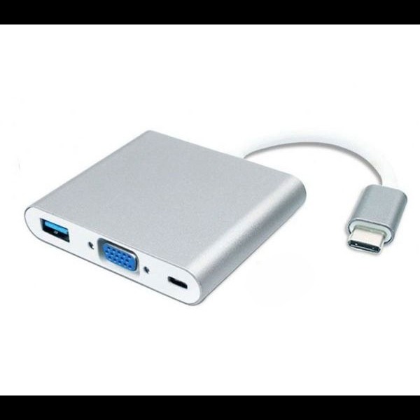 هاب تبدیل Type-C به VGA/USB3.0/Type-C ایکس فورتک X4Tech