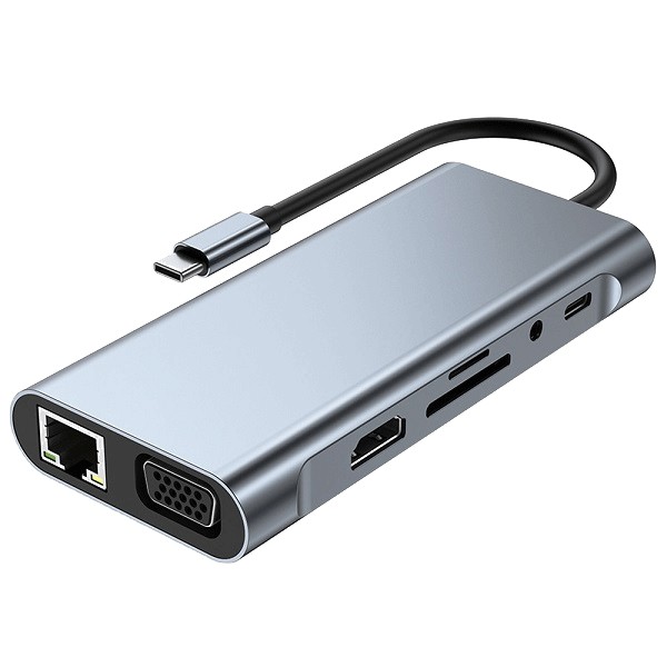 هاب type-c به HDTV هشت کاره یازده پورت