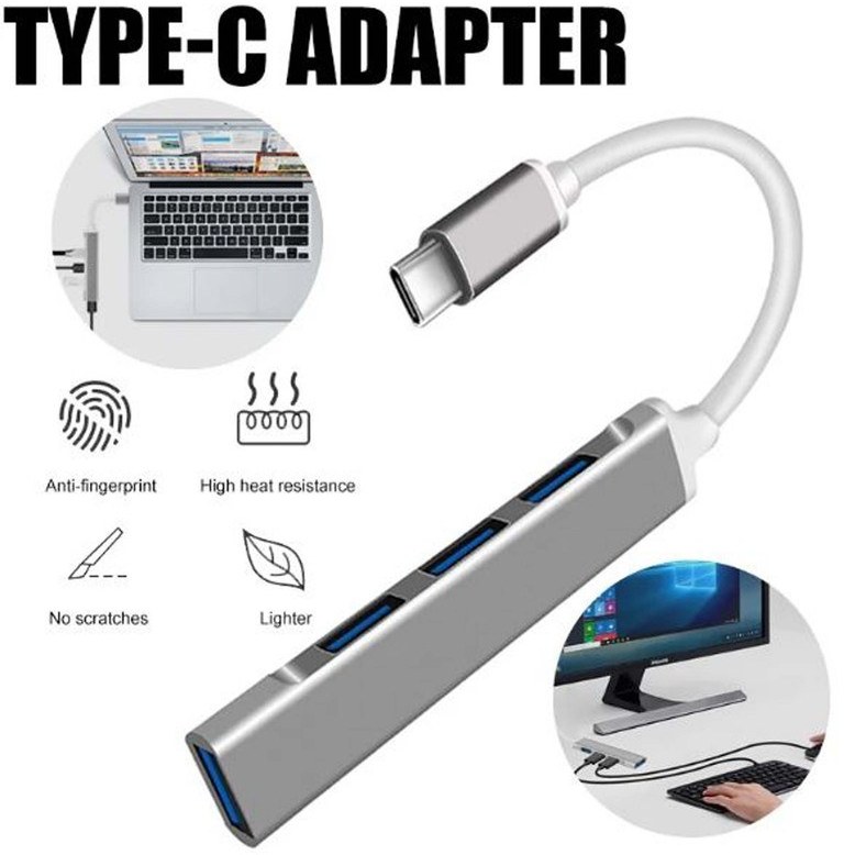 هاب چهار پورت Type-C به USB باسئوس