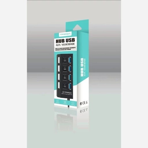 هاب 4 پورت USB 2.0 ترکا (TREQA) مجهز به کلیدپاور