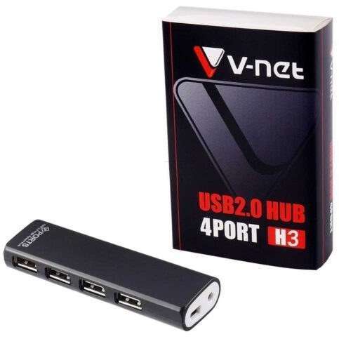 هاب 4 پورت وی نت مدل V-NET V-HUAMH304 1.2M 4PORT H3 USB 2.0