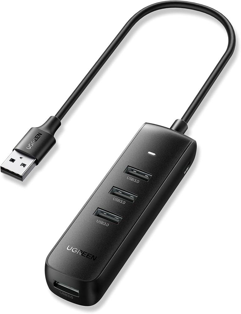 هاب USB UGREEN با 4 پورت USB 3.0 فوق‌باریک