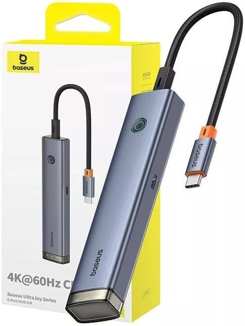 هاب 6-Port Baseus سری UltraJoy مدل AIR خاکستری فضایی